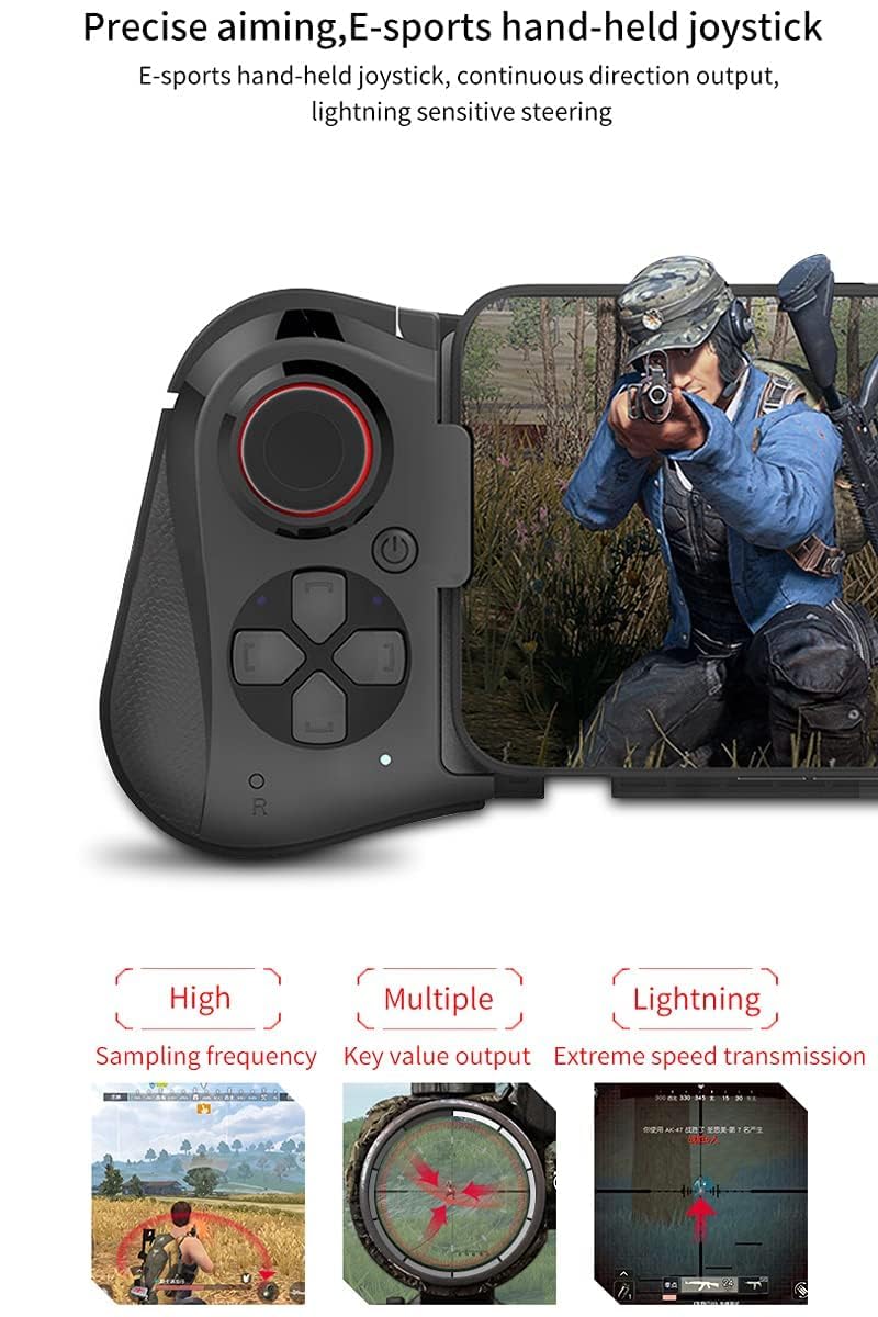 Megadream Mobile Gaming Controller for iPhone iOS Android PC Wireless Gamepad Joystick for iPhone 16/15/14/12, iPad, MacBook, Galaxy S22/S21/S20, TCL, Tablet, PC - 18+ Hour Battery Life - COD