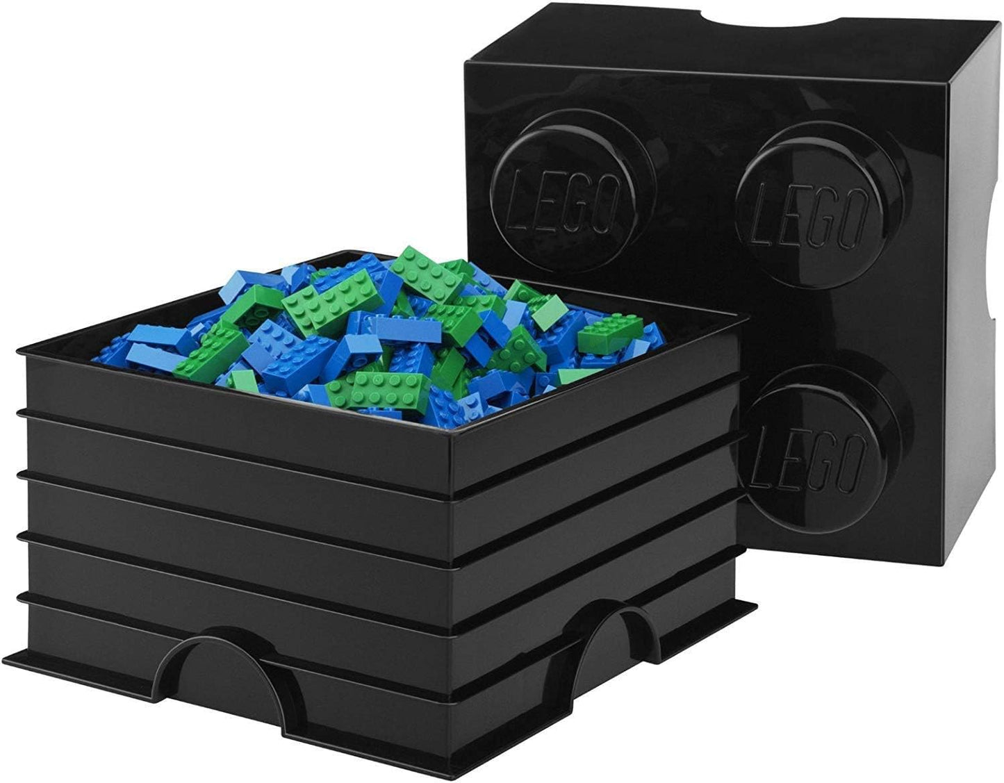 LEGO Black Storage Box Brick 4, 250?�250?�180mm