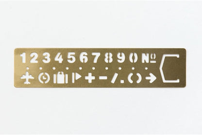 Midori Brass Template Bookmark, Number (42168006)