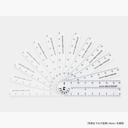 DESIGNPHIL 42263006 Midori Multi Ruler, 6.3 inches (16 cm), Transparent