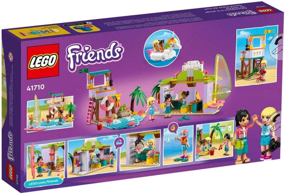 LEGO Friends Surfer Beach Fun 41710 Building Kit - Comes with Friends Lifeguard Character Stephanie;Beach Toy for Kids Aged 6+