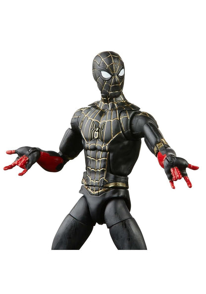 Spider-Man Marvel Legends Series Black & Gold Suit 6-inch Collectible Action Figure Toy, 2 Accessories and 1 Build-A-Figure Part(s)