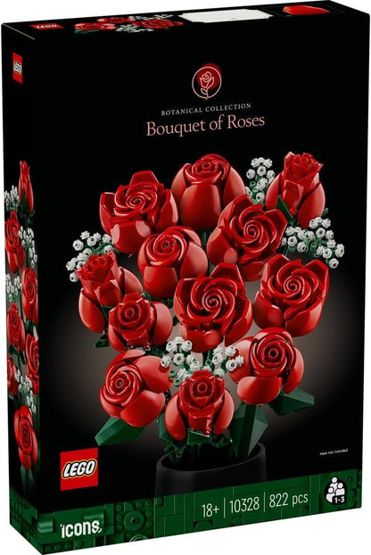 Lego 10328 Icons Rosenstrau, 12 Rosen, 4 Zweige Schleierkraut