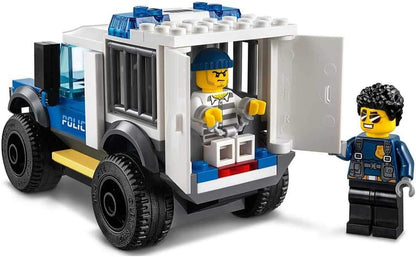 LEGO 60246 City Police Station Building Set with 2 Truck Toys, Light & Sound Bricks, Drone and Motorbike