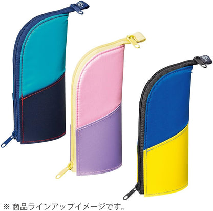 KOKUYO Pen Case Neocritz Mini, Brown/Navy/Green (F-VBF132-2)