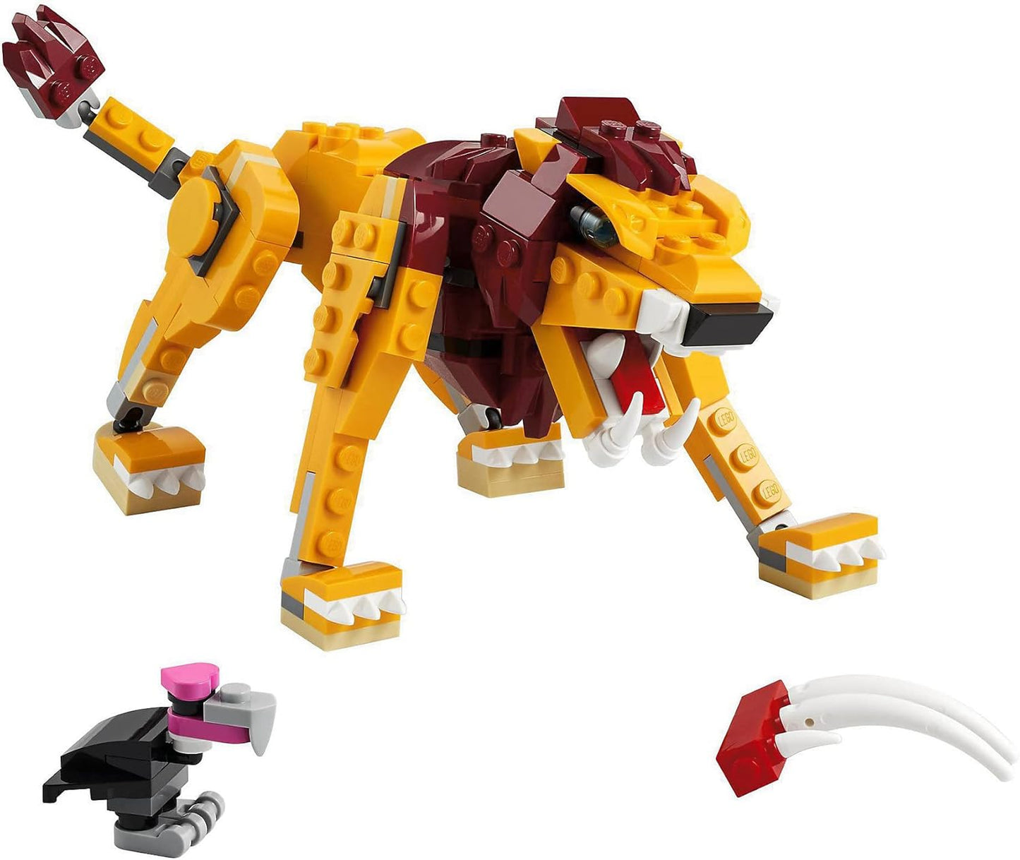 LEGO 31112 Creator 3 in 1 Wild Lion, Ostrich, Warthog, Animal Figurines Toy for Children from 7 Years