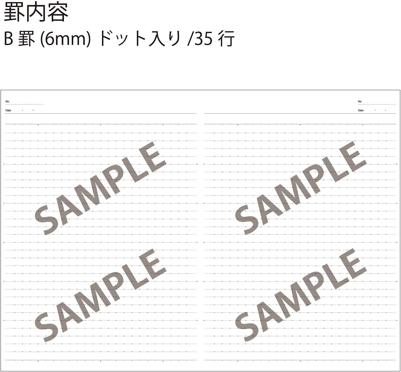 Kokuyo AMNO-3BTNX5-1 Notebooks, Campus Notebook, B5, With Dots, B Ruled, 5 Pack Black