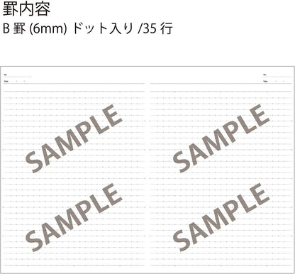 Kokuyo AMNO-3CBTNX5-1 Campus Notebook, B5, Dotted B Ruled, 5 Color Pack, Gray