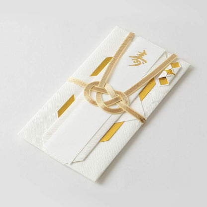 Midori 25492006 Congratulatory Bag, Gold Seal 492, Wedding Gift, Foldable, Rhombus Pattern, Gold