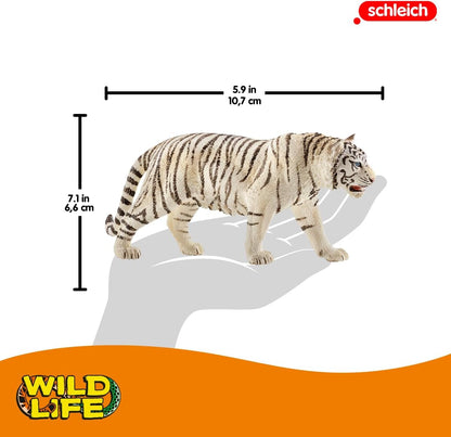 Schleich Wild Life Realistic White Tiger Figurine - Authentic and Highly Detailed Wild Animal Toy, Durable for Education and Fun Play for Kids, Perfect for Boys and Girls, Ages 3+