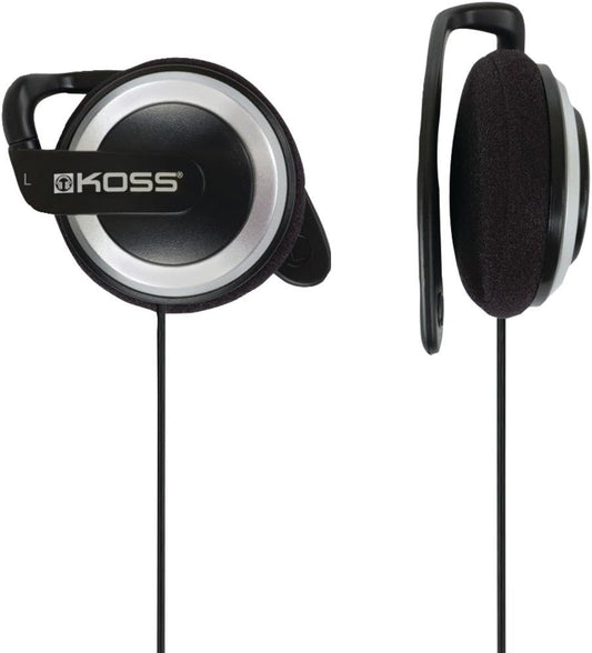 Koss KSC21 SportClip Clip-On Headphones,Black