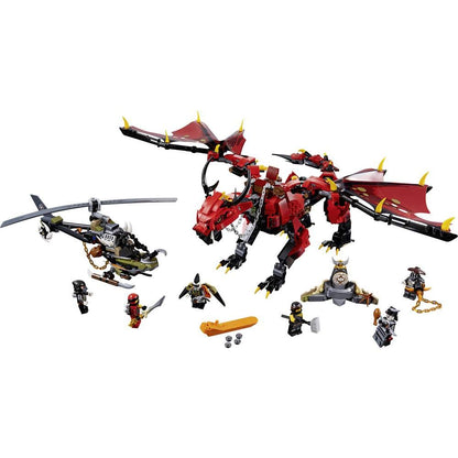 Ninjago Firstbourne Playset, Dragon & Hunter Helicopter Toy, Build & Play Dragon Toys for Kids