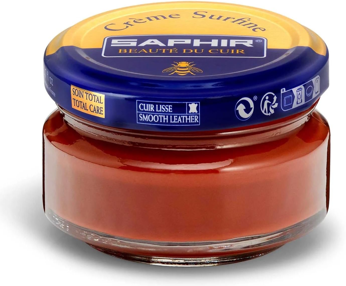 Saphir 9550032 Fine Beeswax Shoe Cream and Polish, 1.7 fl oz (50 ml)
