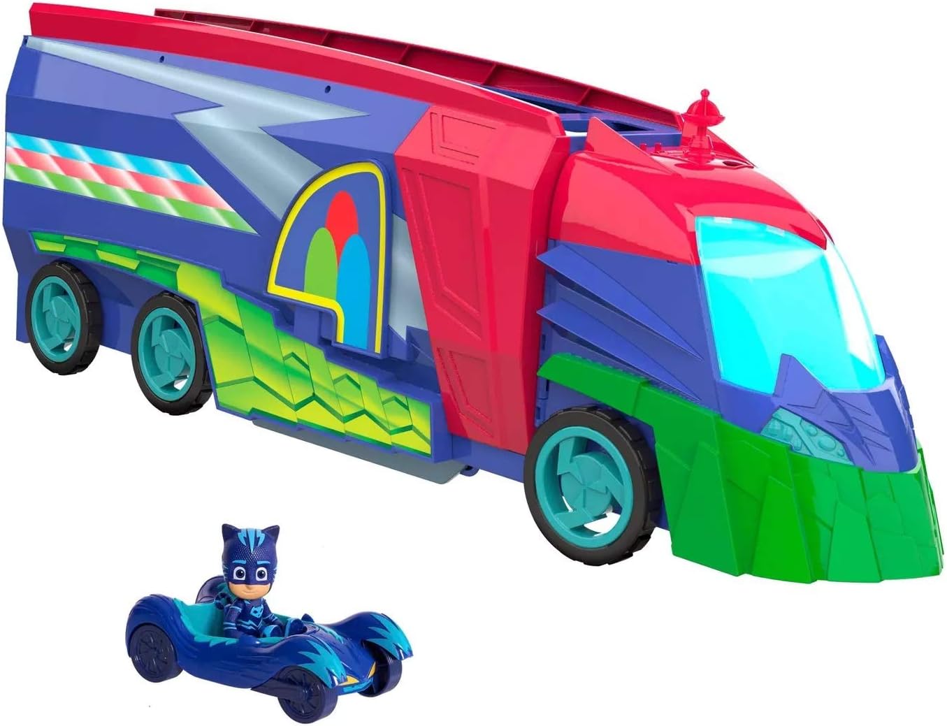 PJ Masks PJ Seeker with Bonus Figures,10-pieces, Lights and Sounds Toy Vehicle, Kids Toys for Ages 3 Up, Amazon Exclusive by Just Play