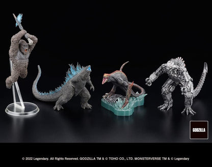 Art Spirits Gekozo Series Godzilla VS. Kong (2021) Non-Scale, Pre-Painted Trading Figure, 4 Pieces Box AT-056