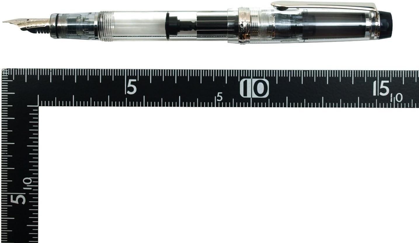 PILOT Fountain Pen Custom Heritage 92, Clear Body, FM-Nib (FKVH-15SRS-NC-FM) side view