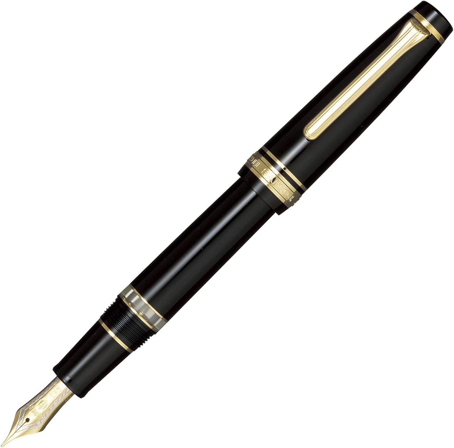 Sailor Fountain Pen, Professional Gear Fountain Pen, Rare Point, Black, Medium Point, 11-3926-420, main image