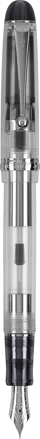 PILOT Custom 74 Fountain Pen, Clear Barrel, Broad Nib (60655), main image