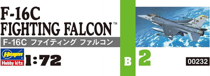 Hasegawa 1:72 Scale F-16C Fighting Falcon Model Kit