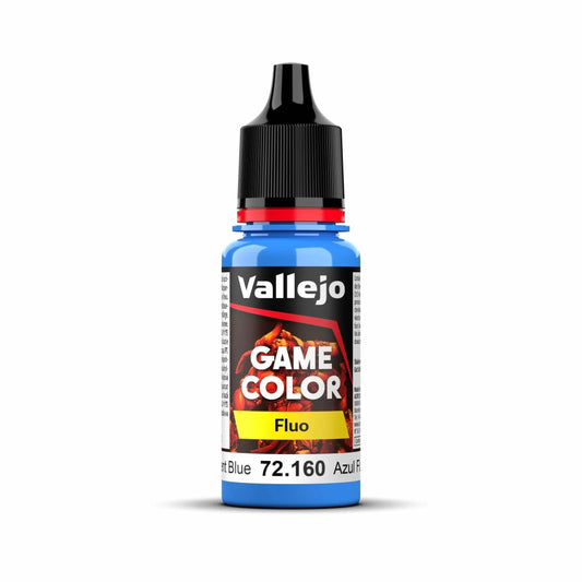 Vallejo - Game Color | Fluorescent Blue Paint | Perfect for Airbrushing and Great Adhesion to Figurines and Scale Models | 17 ml (0,58 fl.oz.)