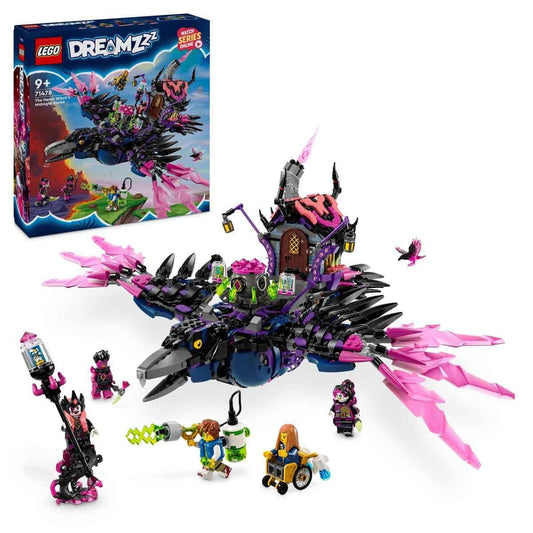 LEGO DREAMZzz Midnight Crow of The Witch Never with Animals and Toy House Convertible to Spider and Bird Figure, Gift for Boys and Girls 9 Years and Older, Fantasy Creative Play 71478