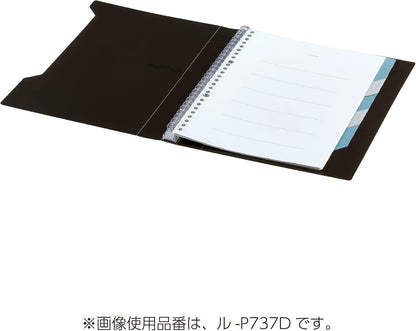 Kokuyo Campus Slide Binder with 5 Tab Dividers, Slim Type, B5, 26 Holes, Up to 65 Sheets, Light Blue, Japan Import (RU-P737LB)