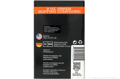 SHARPAL 208H 106g / 4 Oz. Polishing Compound Fine Green Buffing Compound, Leather Strop Sharpening Stropping Compounds (2-Pack, Total 106g / 4 Oz.)