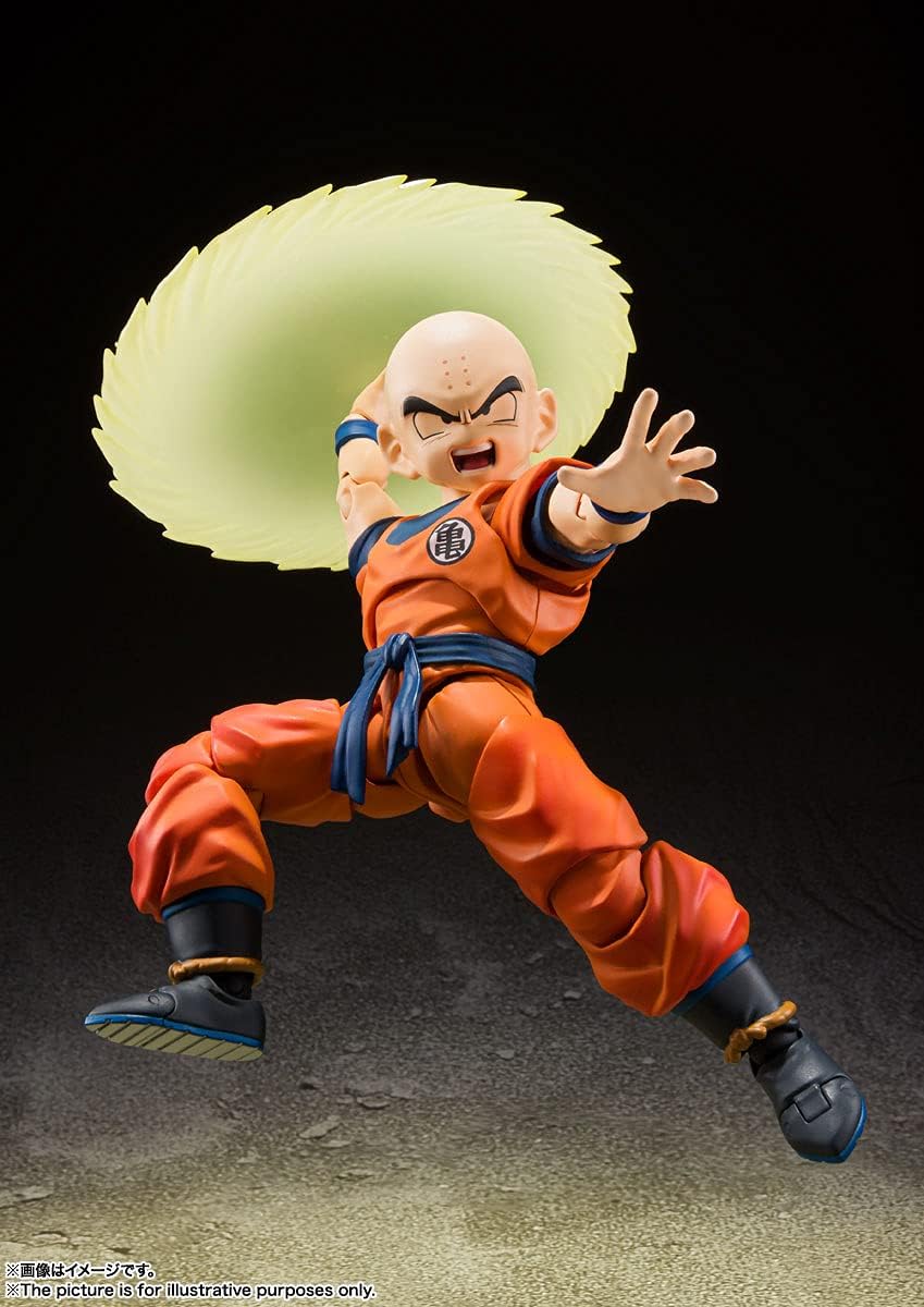 TAMASHII NATIONS - Dragon Ball Z - Krillin Earth's Strongest Man, Bandai Spirits S.H.Figuarts Action Figure