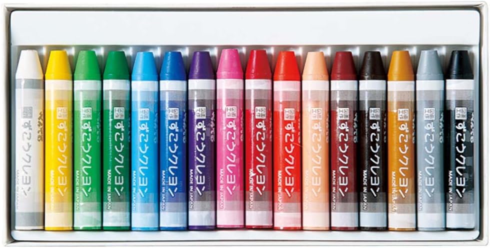 Pentel arts and crafts crayons clear label Maki 16 colors PTCGP1-16