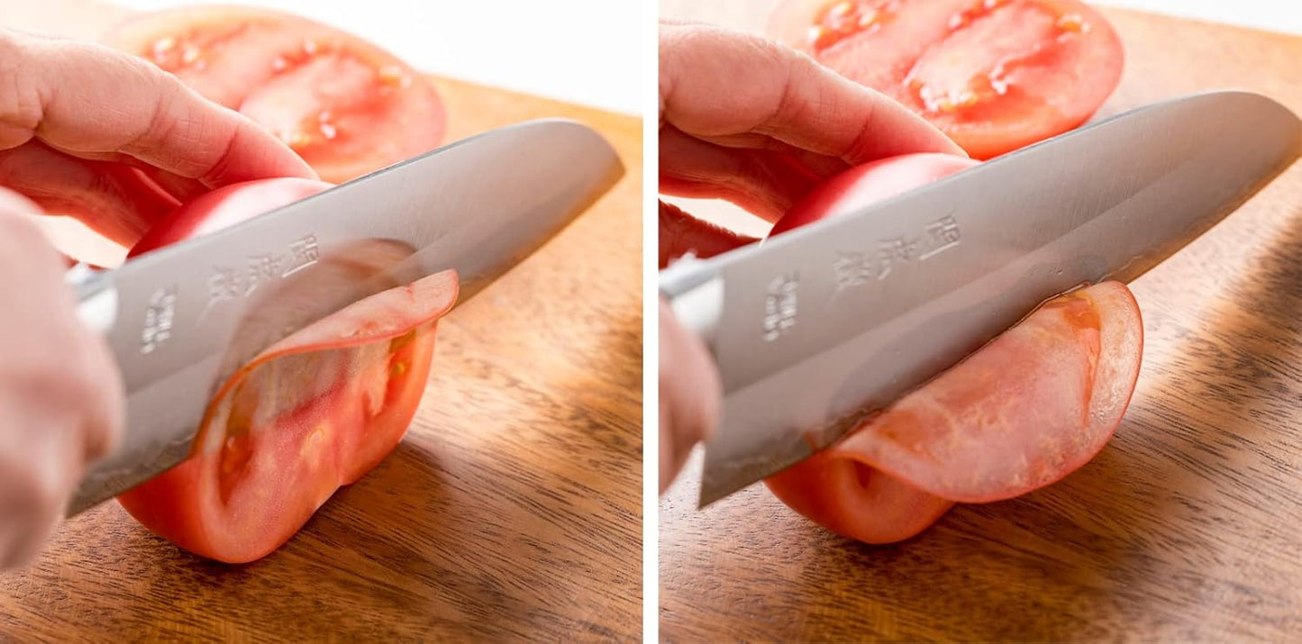 Yasuda Hamono YG300 Kotetsu Seki Gold No. 10 Tsubatsuki Santoku Knife 7.1 inches (180 mm)
