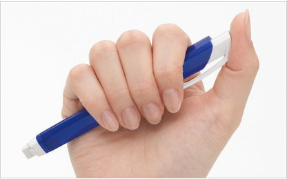 Pentel Stick Type Knock Eraser, Metal Blue (XZE15-MC)