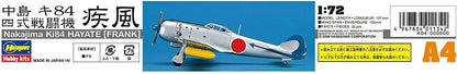Hasegawa Nakajima Ki84 Hayate (Frank) (Plastic Model) 1/72 Air Plane A4