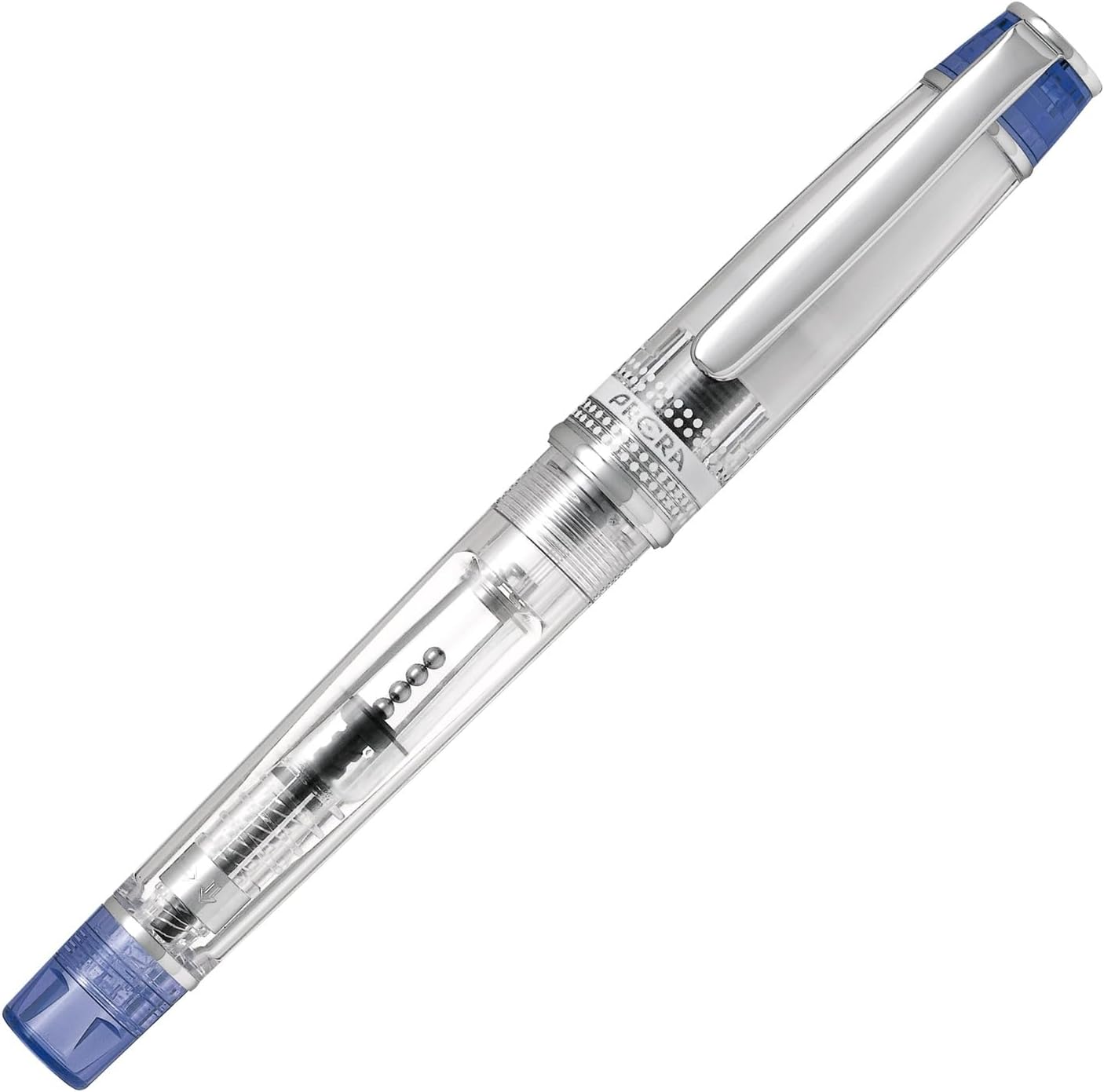 PILOT Prera Iro-Ai Medium-Nib Fountain Pen, Transparent Blue Body (FPRN-350R-TLM), main image