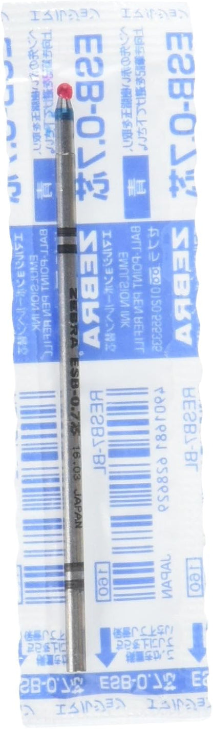 ZEBRA Emulsion Ball Point Pen Refill for Sharbo and Surari Sharbo Multi Function Pen Blue Ink, 0.7mm Point (RESB7-BL)