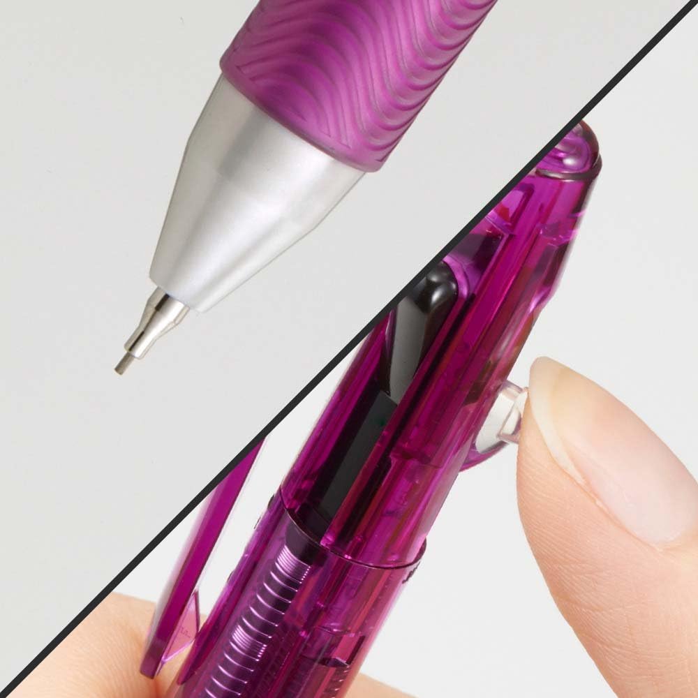 Pentel Multi Function 0.7mm Black/White Ballpoint Pen, Mechanical Pencil 0.5mm, Yellow Green Body (BXW375K)