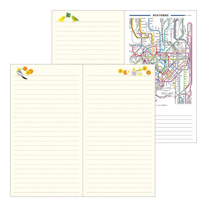 Midori 22245006 Pocket Diary, 2024, Slim, Monthly, Tri Pattern (Begins October 2023)