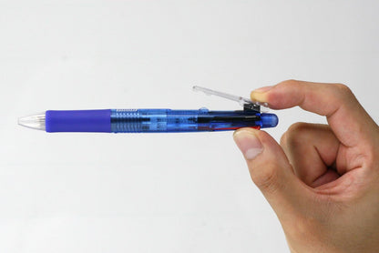 ZEBRA Clip-On Multi Color Multifunctional Pen, Clear Green Barrel (B4SA1-G)