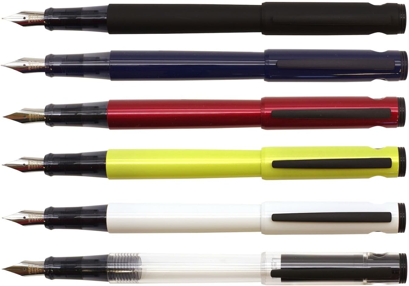 LIGHTIVE Fountain Pen, Live, Fine Point, F [Active Red], Lightweight Body, Stylish, Simple, F close up nib