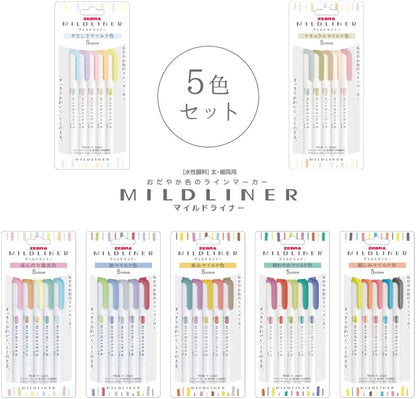 ZEBRA WKT7-N-5C-N Highlighter, Mild Friendly Color, N5 Colors