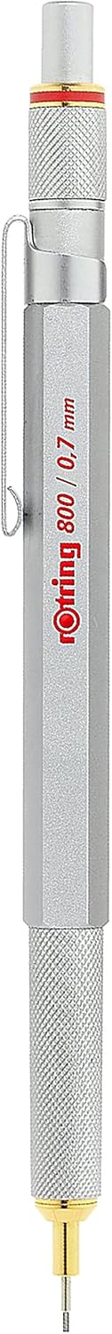 rOtring 800 Mechanical Pencil, 0.7 mm, Silver Metal Barrel