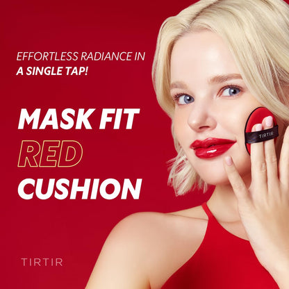 TIRTIR Mask Fit Red Cushion Foundation | Full coverage, Weightless, Skin fit, Satin Glow Finish, Korean Makeup Cushion Foundation (#23N Sand, 0.63 Fl Oz)