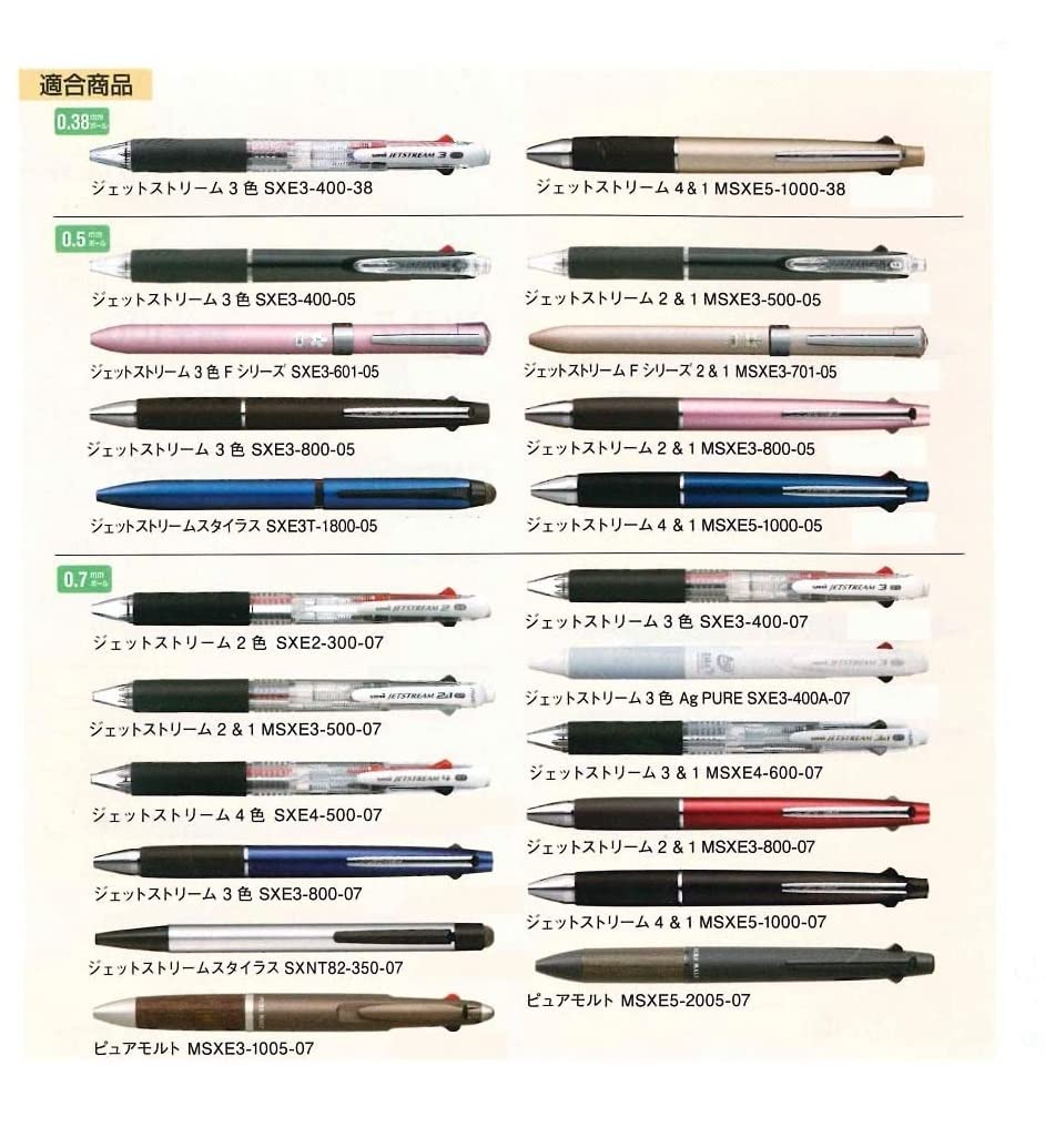 Premium Writing Pen Japan ? Mitsubishi Pencil Jetstream Multi-Color SXR-80K Ink Refill, (5 Black, 3 Red, 2 Blue, 0.02 inch (0.5 mm)), Paper Packaging + Loconeko Paper ? Smooth Writing Performance ? For Office & Daily Notes ? Original Imported