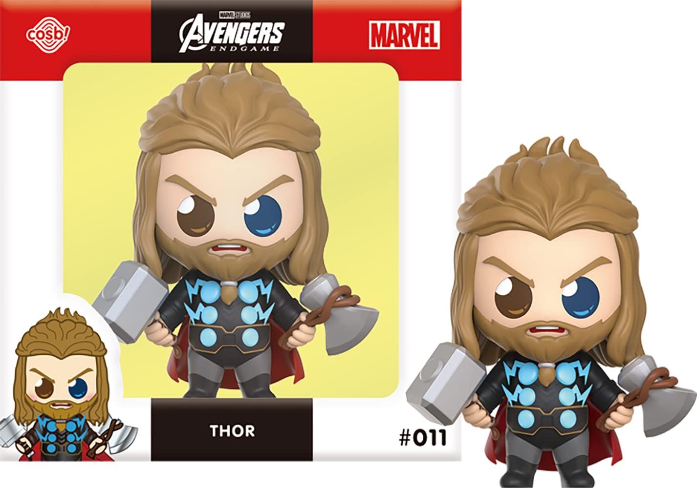 Hot Toys CBX040 Marvel Collection Movie Avengers End Game Thor #011 Non-Scale Figure, Black, Approximately 3.1 inches (8 cm) Tall