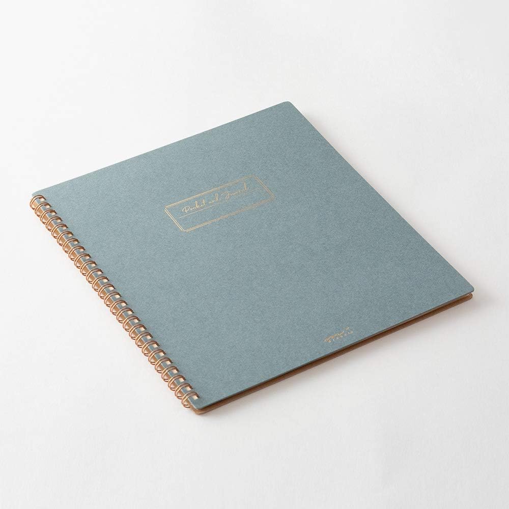 Kokuyo 20-Pocket Binder with Sleeves – A4 & US Letter Art Portfolio Folder, 40 Pages, Blue (RA-N20B)