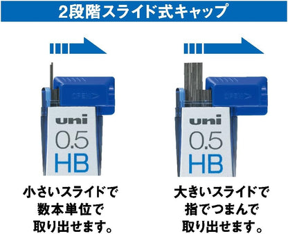 Uni Nanodia Machanical Pencil 0.5 mm Lead Pack of 3, Hb (U05202ND3PHB)