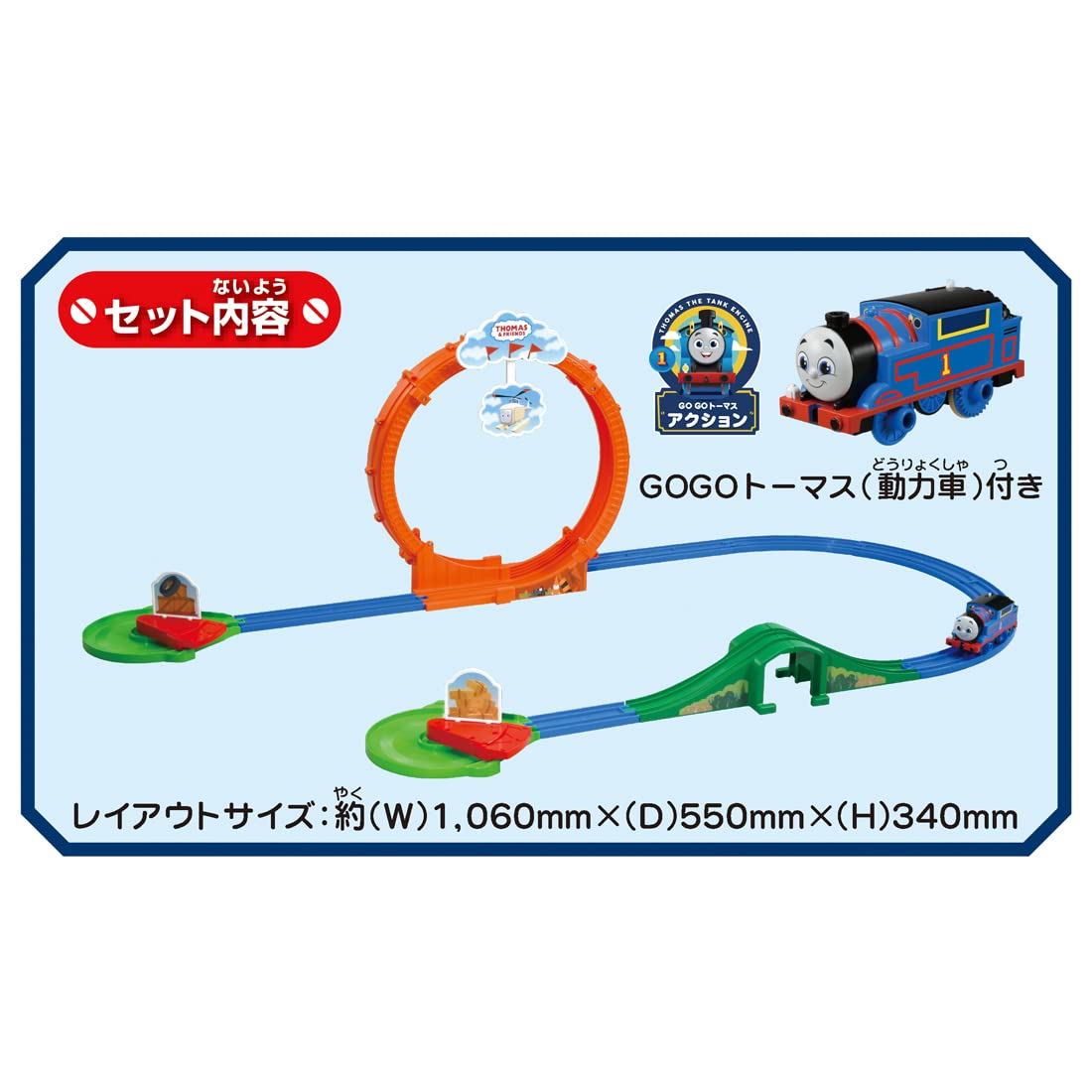 Takara Tomy Plarail Thomas GO GO Thomas: Somersault! Exciting Playland Train