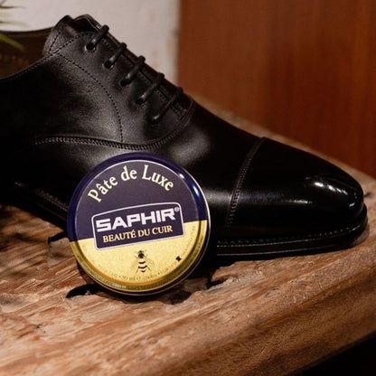Saphir Shoe Polish Pate de Luxe 50ml Tin - Made in France - Black