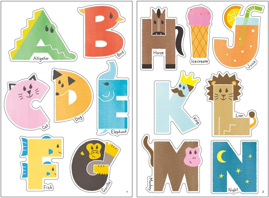 Design Fill 84279006 Midori Sticker, Wall Sticker, Anti-Static, English Lesson Pattern