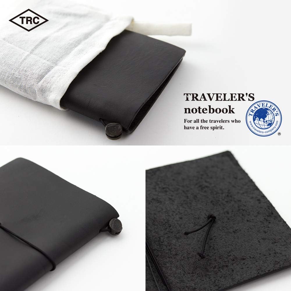 DESIGNPHIL 15026006 Midori Traveler's Notebook, Passport Size, Black