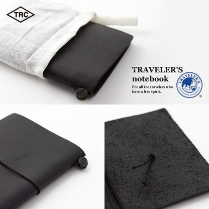 DESIGNPHIL 15026006 Midori Traveler's Notebook, Passport Size, Black